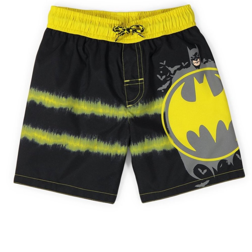 Toddler Boys DC Comics BATMAN Logo Swim Trunks Size 2T  NWT
